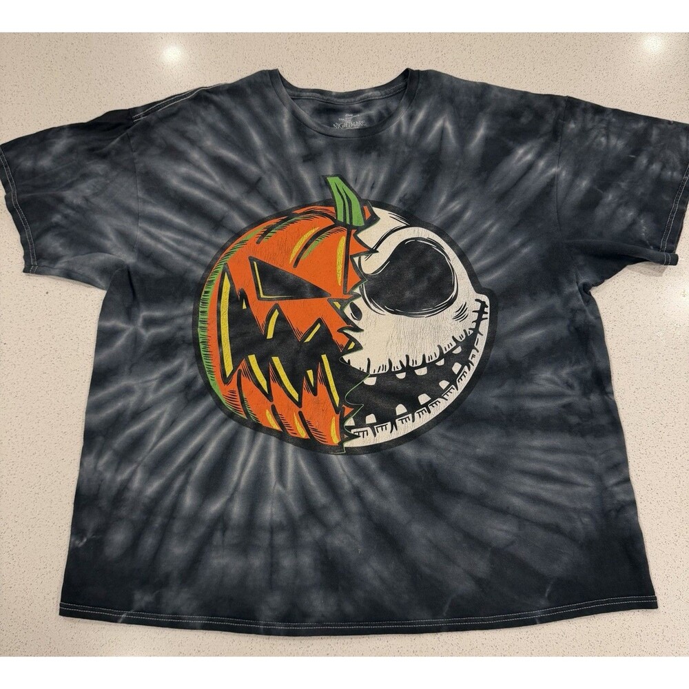 Disney Jack Skellington Pumpkin Face T-Shirt Nightmare Before Christmas Size XL